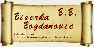 Biserka Bogdanović vizit kartica